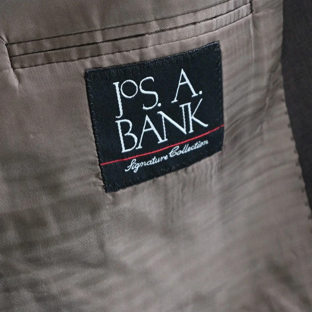 Jos. A.‎ Bank 44L 36x32 Brown 100% Wool Gordon Mens Jacket Pants Suit
